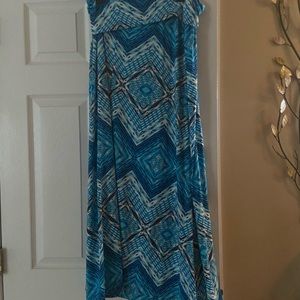 NWT New Directions blue maxi skirt